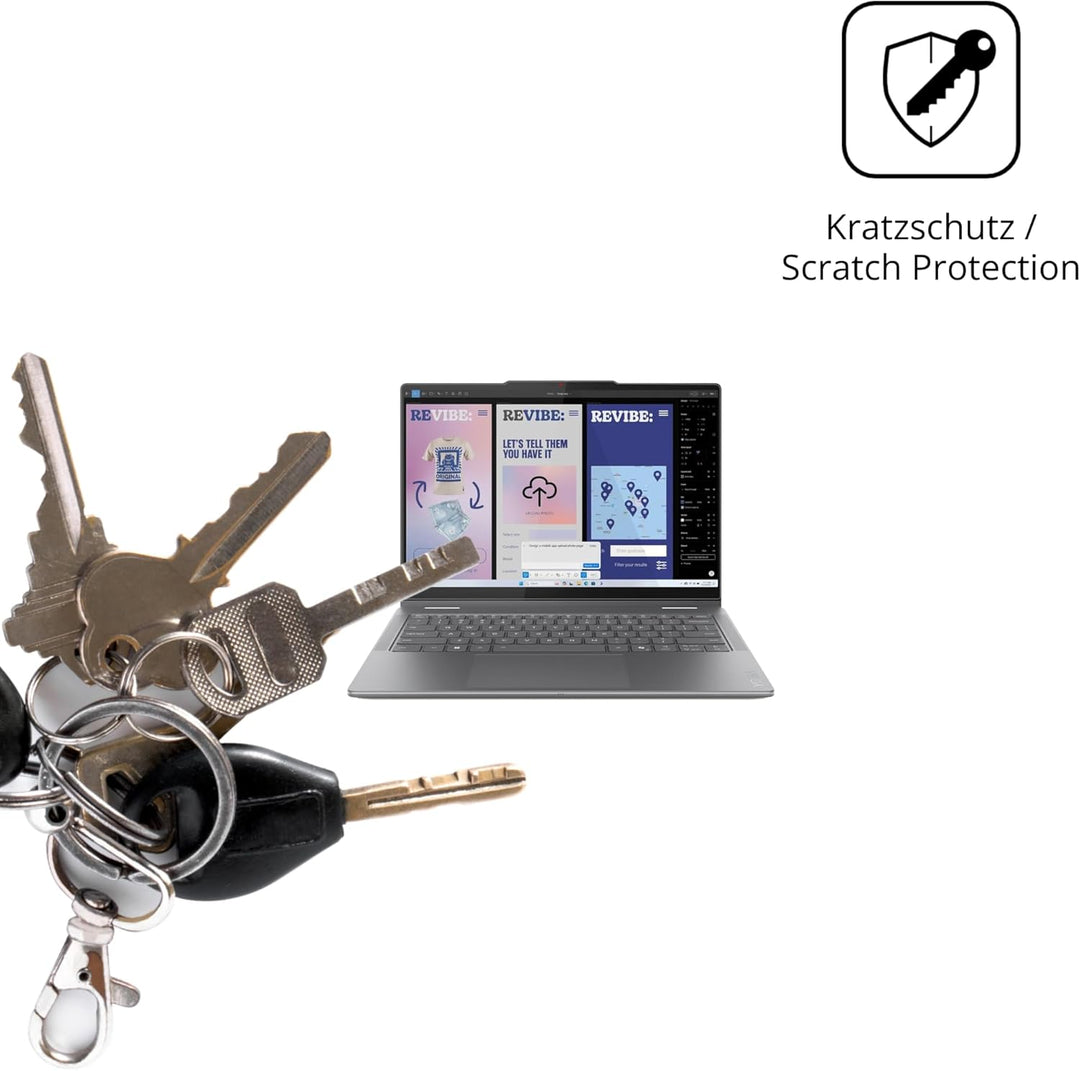 dipos I 2x Schutzfolie klar passend für Lenovo Yoga 7 2in1 14ILL10 Folie Displayschutzfolie, Ultra-D