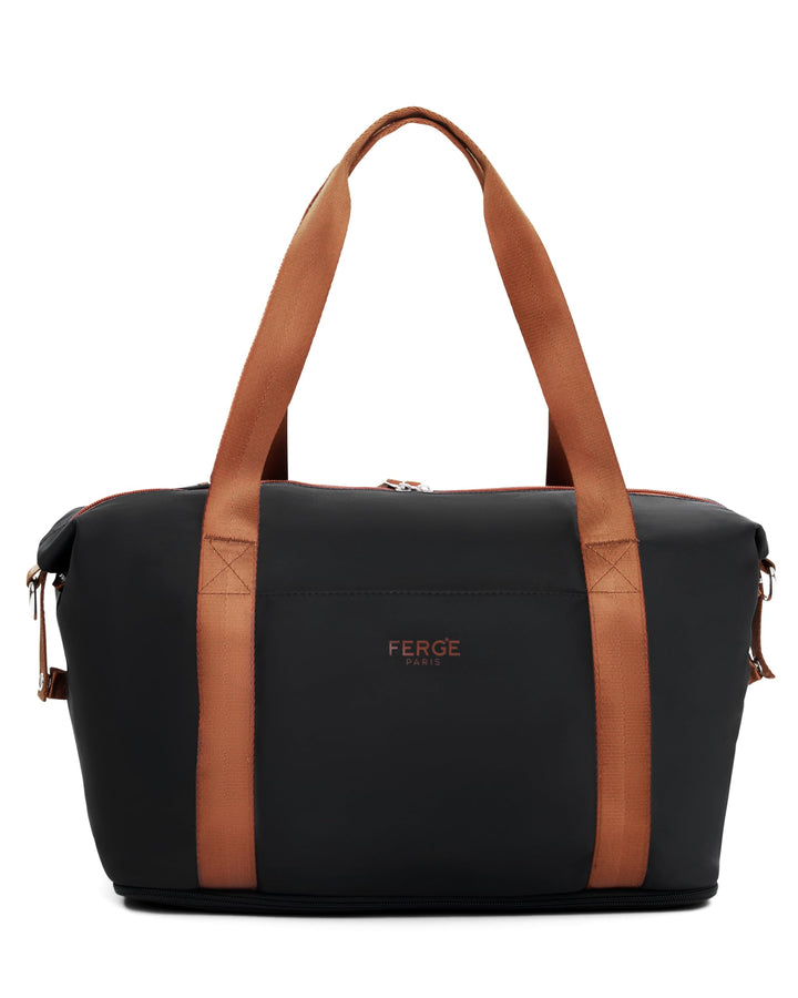 FERGÉ Reisetasche erweiterbar Milano Weekender Kabinengrösse Sporttasche Nano-Mesh schwarz Schwarz 1