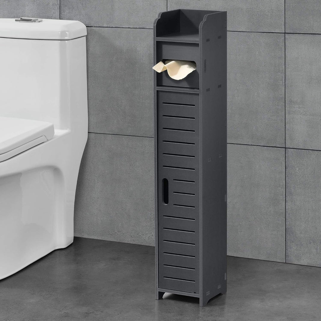 [en.casa] Toilettenpapierhalter mit Schranktür 80 x 15 x 15 cm Badezimmerschrank Badschrank Badregal