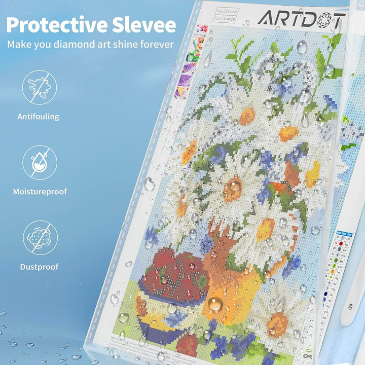 ARTDOT A3 Diamond Painting Mappe mit Griff, Diamond Painting Zubehör für Aufbewahrung Diamant Painti