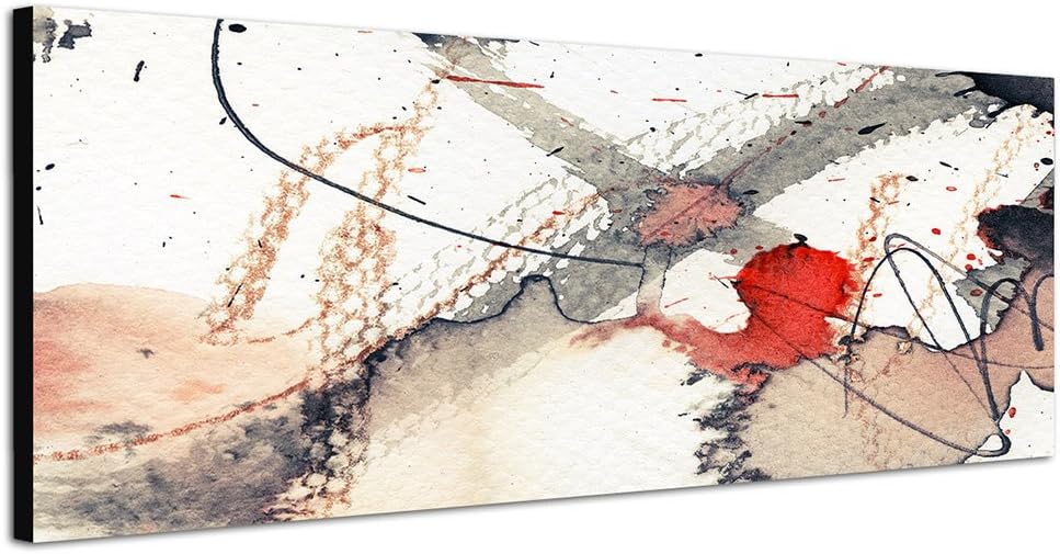 Paul Sinus Art Panoramabild auf Leinwand und Keilrahmen 150x50cm Hintergrund abstrakt Texture Grunge