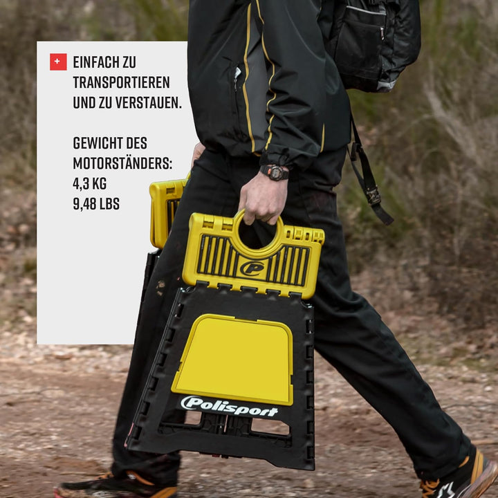 Polisport Montagebock ausklappbar gelb P8981505, Gelb