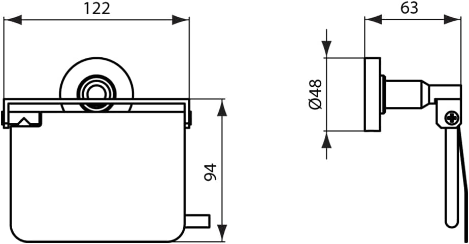 Ideal Standard A9127AA IOM Papierrollenhalter mit Deckel verchromt mit Deckel Chrom, mit Deckel Chro