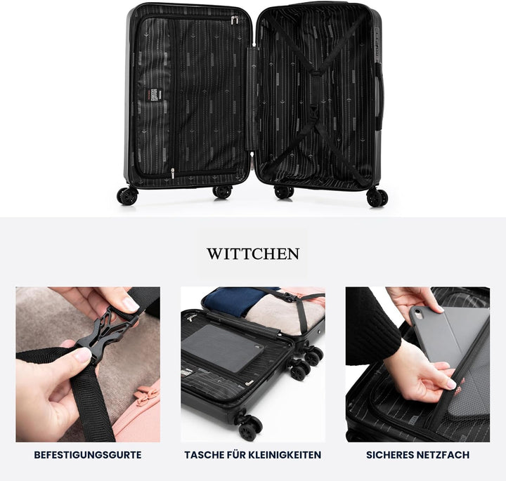 WITTCHEN Skyspeed Line Reisegepäck Mittelgrosser Koffer Hartschalenkoffer ABS Rollkoffer Trolley Mit