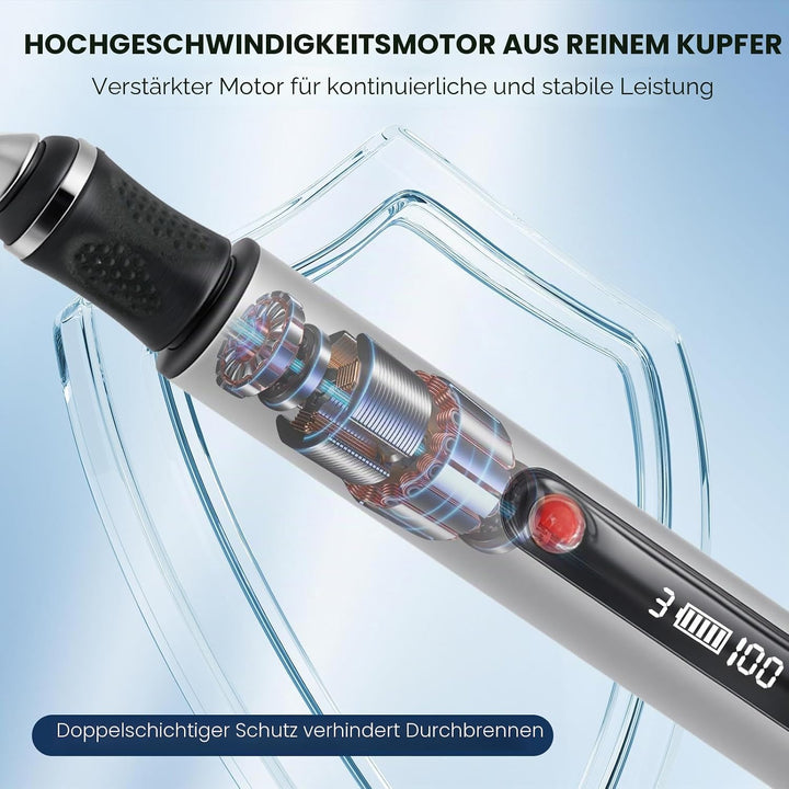 Elektrischer Gravierstift mit 30 Bit, multifunktionales Gravurwerkzeug, 3 Geschwindigkeitsstufen, tr