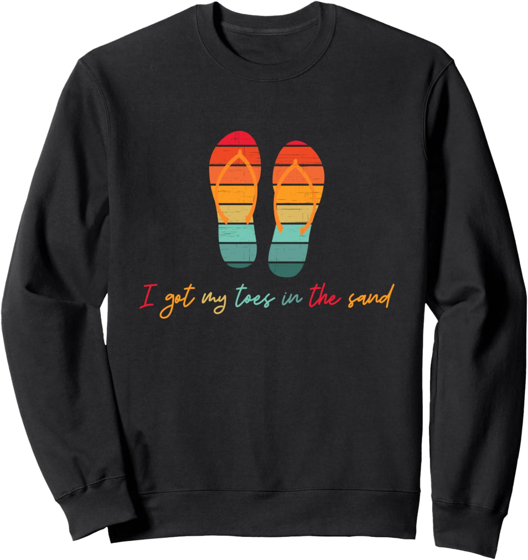 Trinken Sie in meiner Hand Zehen in den Sand Beach Sweatshirt