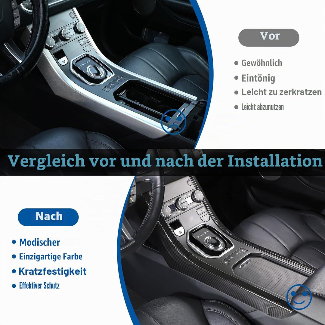 DIYUCAR ABS-Kunststoff-Mittelkonsole, Seitendekoration, für Land Rover Range Rover Evoque 2012–2018