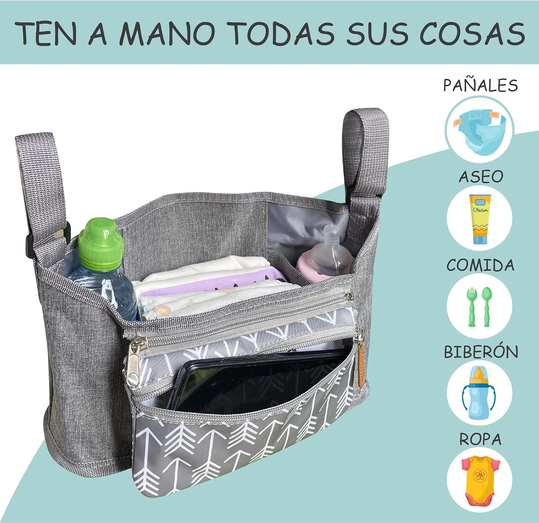 Baby-Kinderwagen-Organizer, wasserdicht, mit abnehmbarer kleiner Tasche. Universal-Design, Muttersch