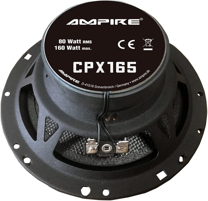 AMPIRE CPX165 Koaxial-Lautsprecher mit 16mm Seidenkalotte, ohne Gitter, 16.5cm (1 Paar)