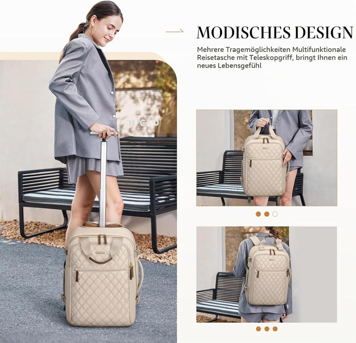 Reiserucksack Damen Rucksack Handgepäck Flugzeug 17 Zoll Laptop Rucksack Herren Wasserdicht Reisetas
