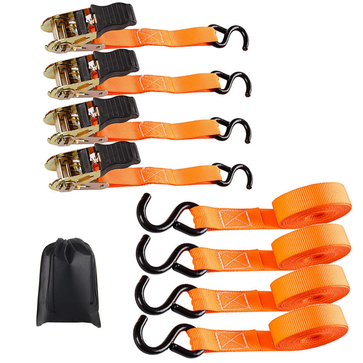 4 Stück Spanngurte Zurrgurte Befestigungsriemen Spanngurte 800 kg 5m mit Ratsche Haken Spanngurte mi