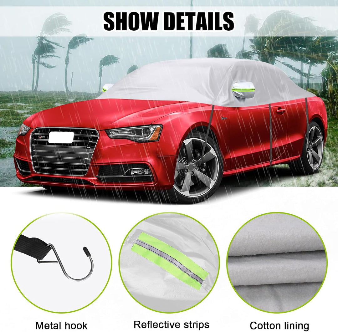 Autoabdeckung Halbgarage Wasserdicht Ersatz für Audi A5/S5/RS5 Cabriolet 2007-2023, Winddichte Halba