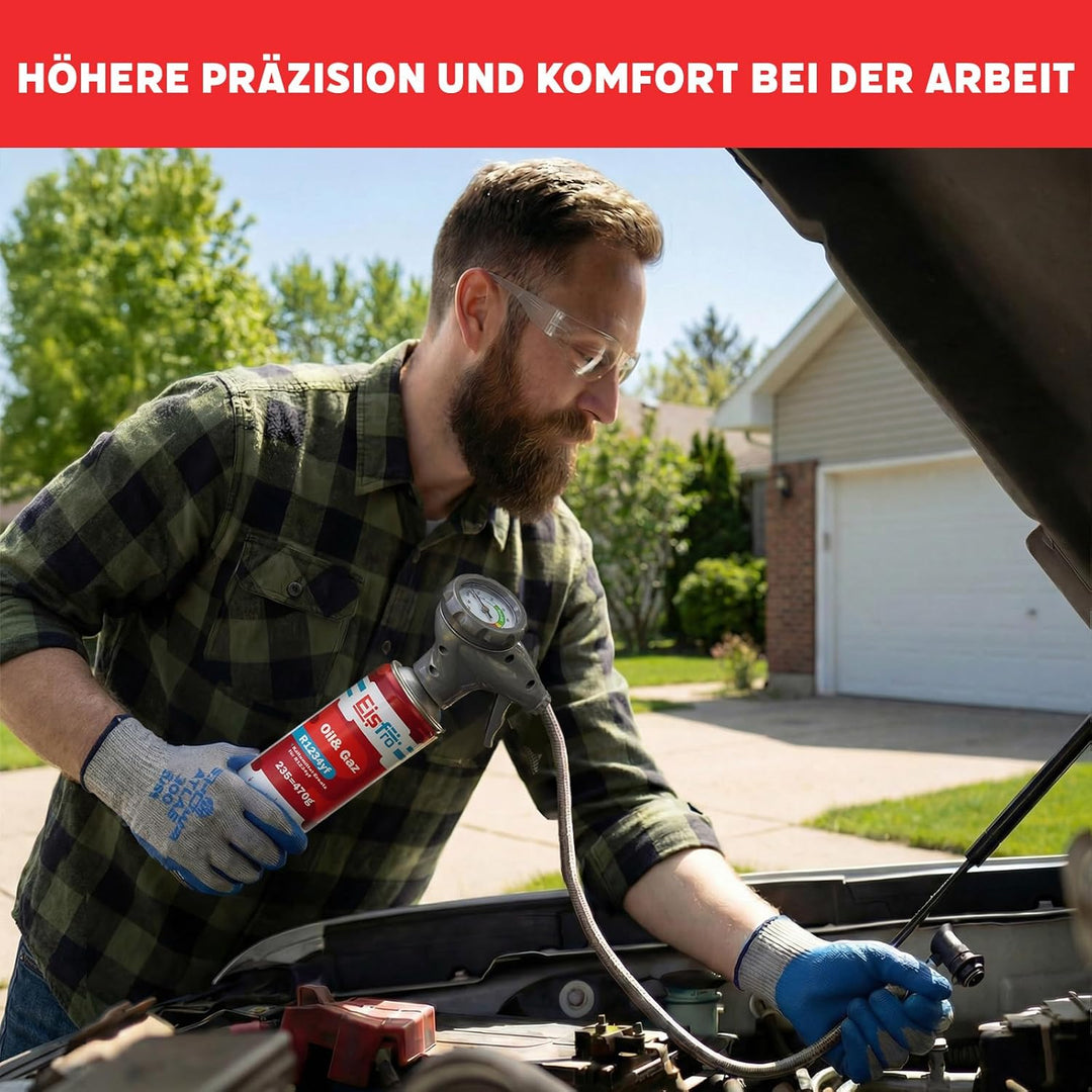 Ersatz für R134a Kältemittel Gas 3 x 235 g mit Schlauch für Klimaanlage – Auto Klimaanlage Nachfülle