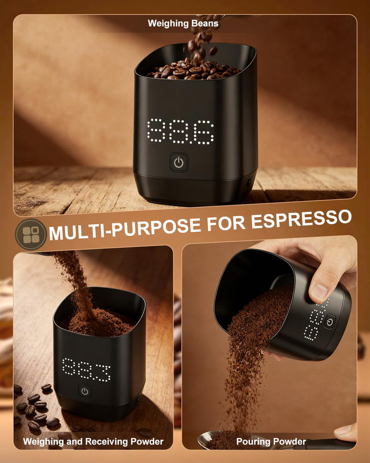 Kaffee Waage, Digital Kaffeewaage för Espresso & Pour-Over, Kaffeewaage mit Timer Barista Zubehör, M