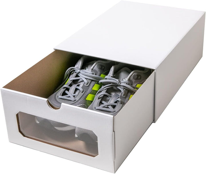 10 x PresentFill® Aufbewahrungsbox Weiss Schuhbox Schuhkiste Schuhschachtel Schuhkarton Ordnungsboxe