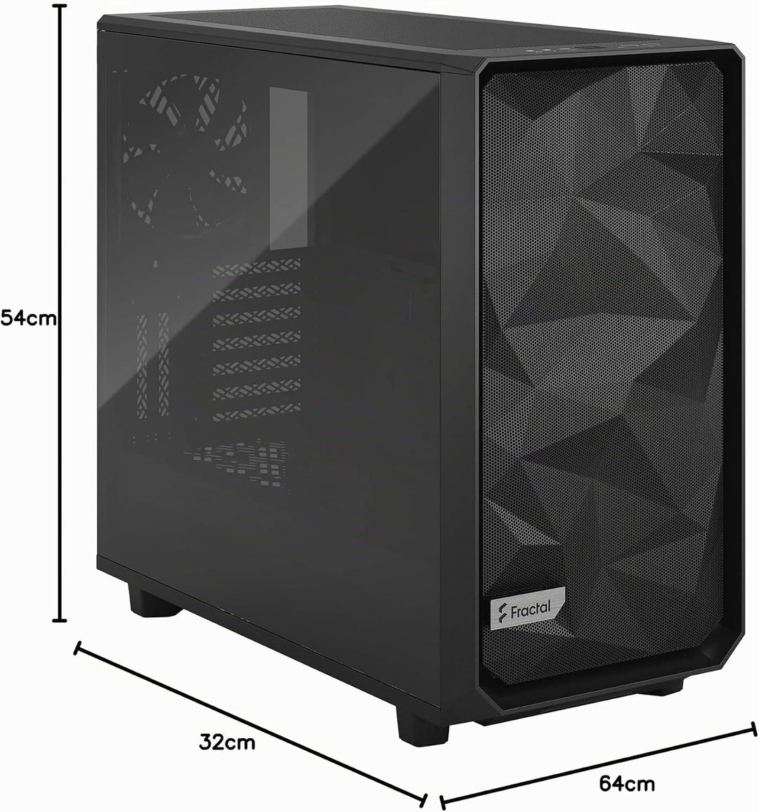 Fractal Design FRACTAL DESIGN Meshify 2 Black TG Light Tint, FD-C-MES2A-03, Black TG Light Tint