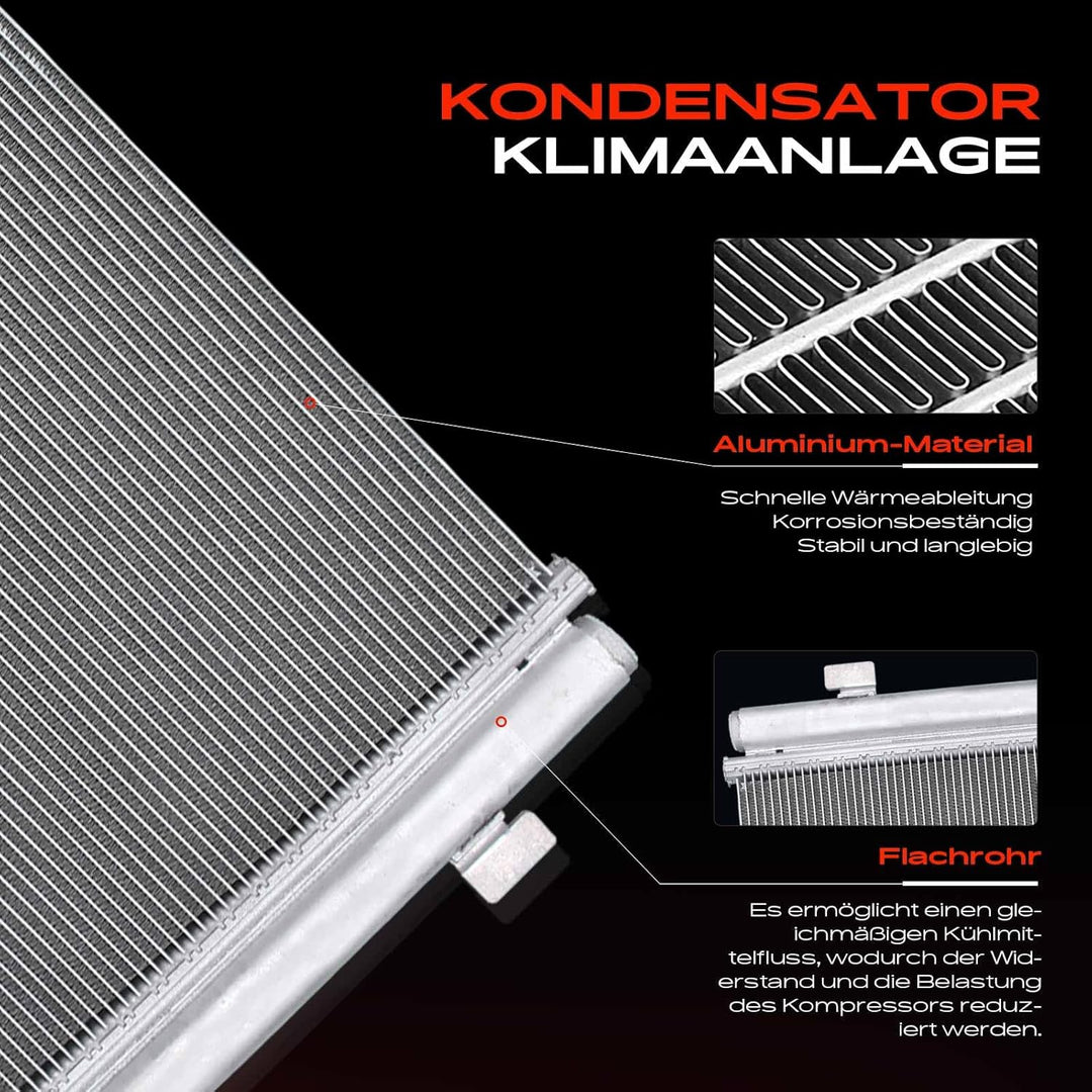 Frankberg Kondensator Klimaanlage mit Trockner Kompatibel mit A4 8W2 8WC 2015-Heute A5 F53 F5P 2016-