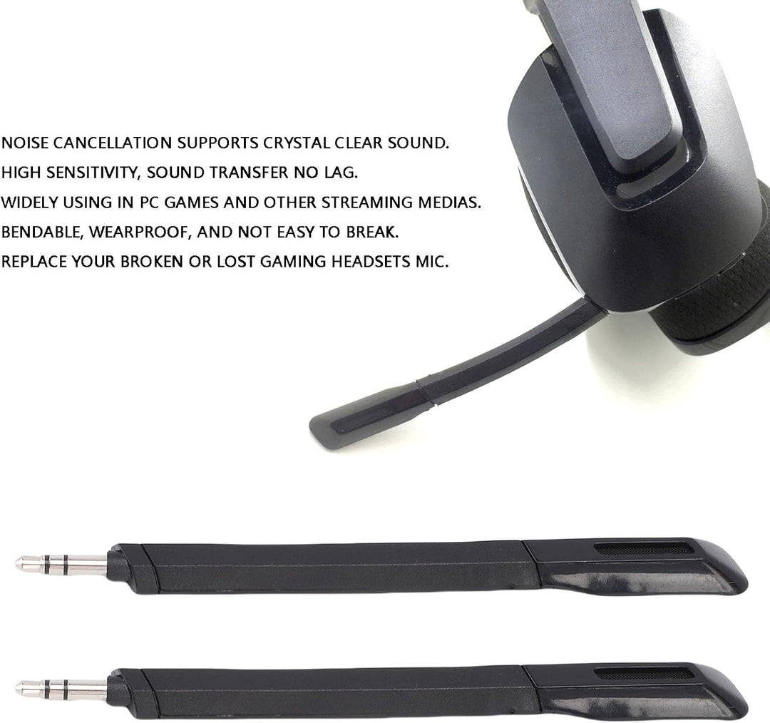 Srliya Wireless Gaming Headset 2PCS -Mikrofone Passen für G733 Wireless Gaming Headset 3,5 Mm Abnehm