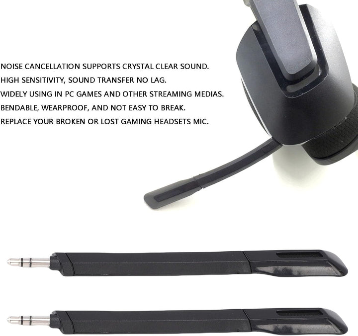 2pcs Ersatzmikrofon 3,5 Mm, Mikrofon für Headset -Anpassung für G733 Wireless Gaming Headset 3,5 Mm