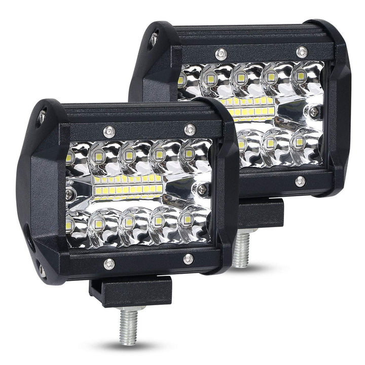URAQT LED Arbeitsscheinwerfer, Scheinwerfer LED Auto, 2x60W Zusatzscheinwerfer, Flutlicht Wasserdich