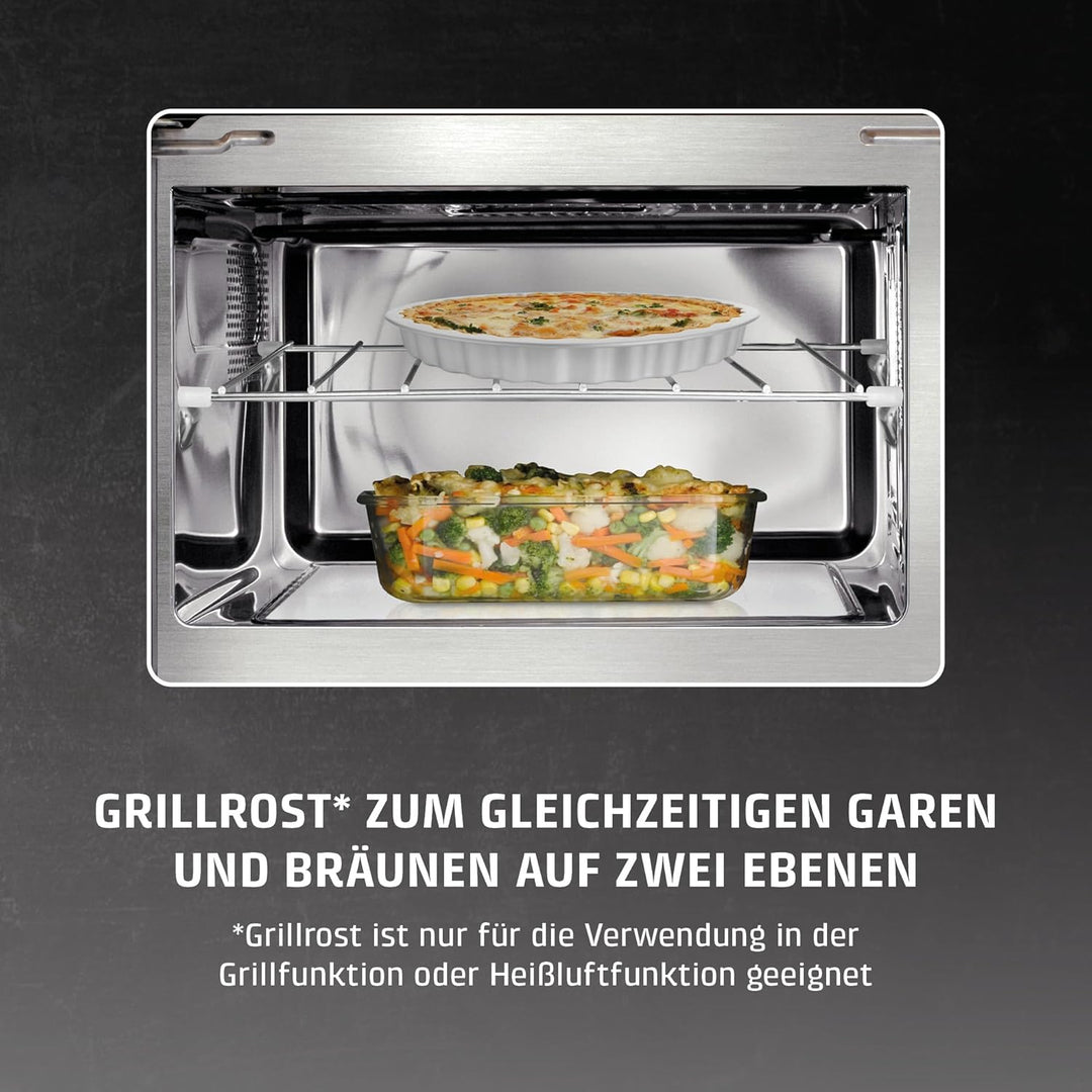 CASO MG 25 Ecostyle Ceramic - Design Mikrowelle mit Grill, grössere Nutzfläche dank CASOTEK Boden, 2