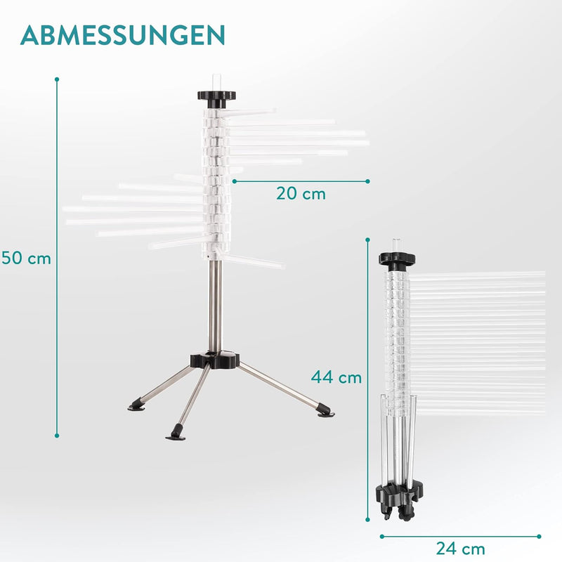 Navaris Nudeltrockner Nudelständer - Nudelständer zum Trocknen von Pasta zusammenklappbar - Nudel Tr