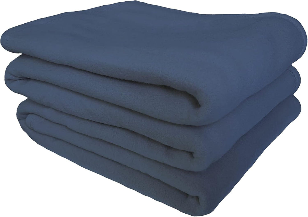 POYET MOTTE Fleecedecke, Polyester, Marine, 220x180 cm, 220x180 cm