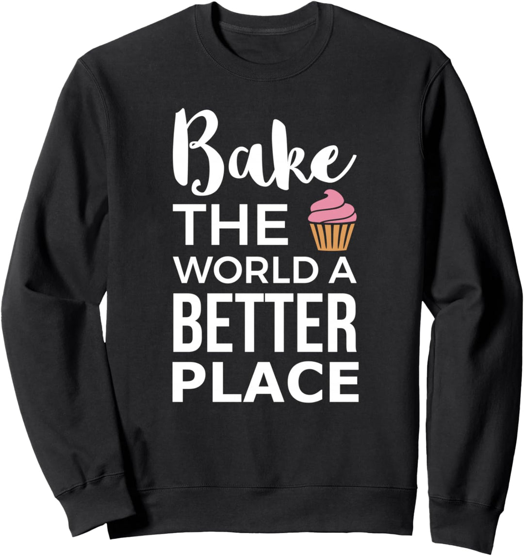 Backen World Better Place Cupcake Backen Lila Sweatshirt