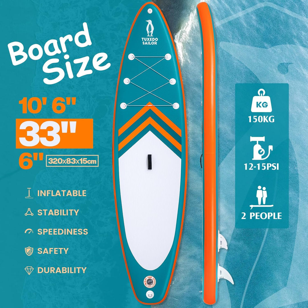 Tuxedo Sailor Stand Up Paddle Board 240/320/365cm Inflatable Paddle Boards for Adults and Kinder Sta