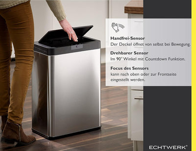 Echtwerk Sensor-Abfalleimer, Mülleimer Sensor, Touchless Abfalleimer, elektrischer Müllbehälter, Inf