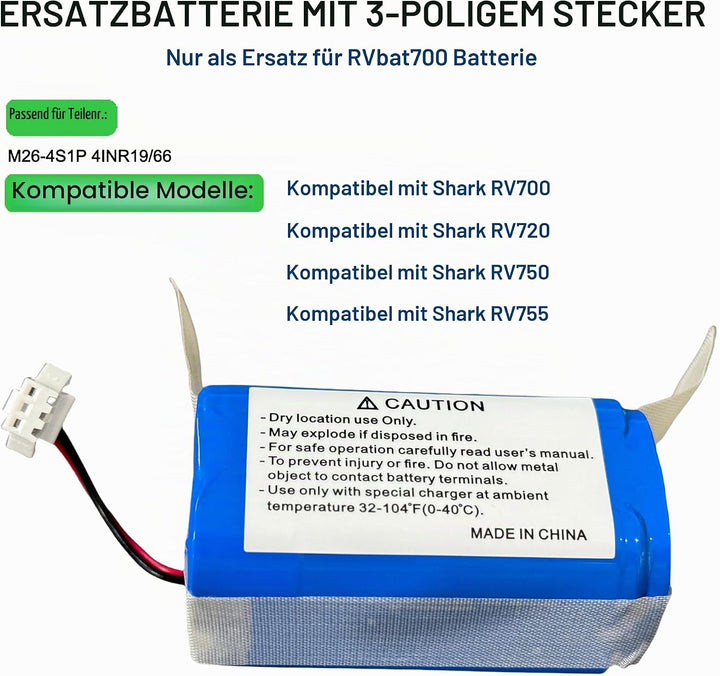 XITAIAN 14.4V 36Wh 2600mAh INR18650 M26-4S1P Ersatzakku für ECOVACS Roboter Staubsauger 2349 4INR19/