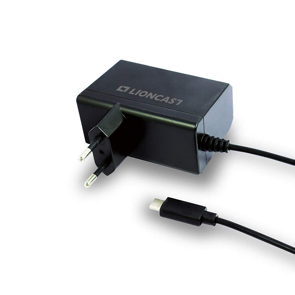 Lioncast Netzteil für Nintendo Switch/Switch Lite mit 1,8m Ladekabel | Ladegerät 15V via USB-C (Cont