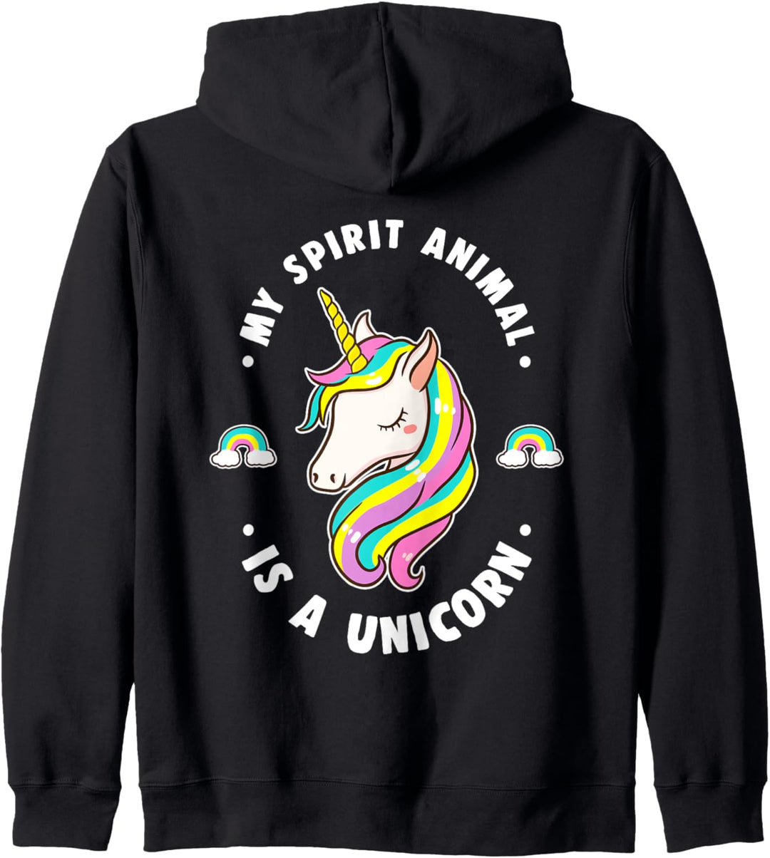 Zitat "My Spirit Animal Is A Unicorn" für Mädchen und Frauen Kapuzenjacke