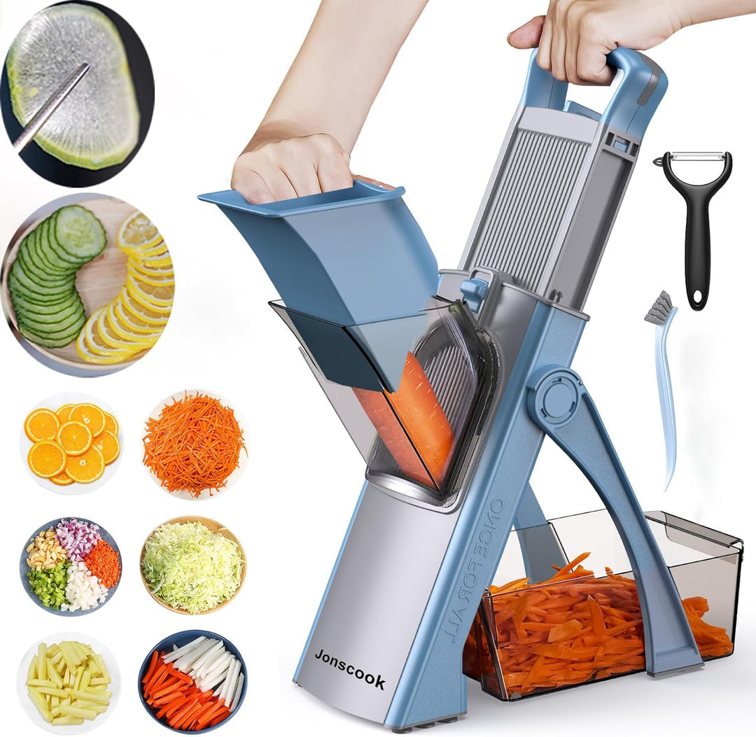 Safe Veggie Chopper Gemüseschneider, Pommes Frittierschneider, Zwiebelhacker, Gemüsehobel, multifunk