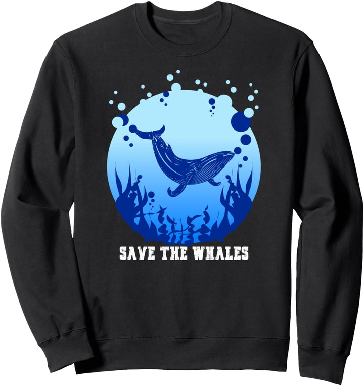 Save The Whales Ocean Day Sweatshirt