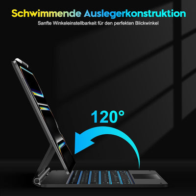 OMOTON Bluetooth Magnetic Tastatur Hülle für iPad Pro 13 Zoll (M4, 2024), iPad Pro 13 Tablet Tastatu