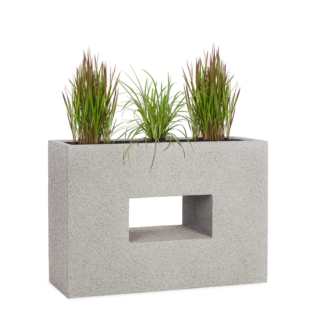 Pflanzwerk® Pflanzkübel Vista Granit Grau 52x75x27cm *Frostbeständiger Blumenkübel* *UV-Schutz* *Qua