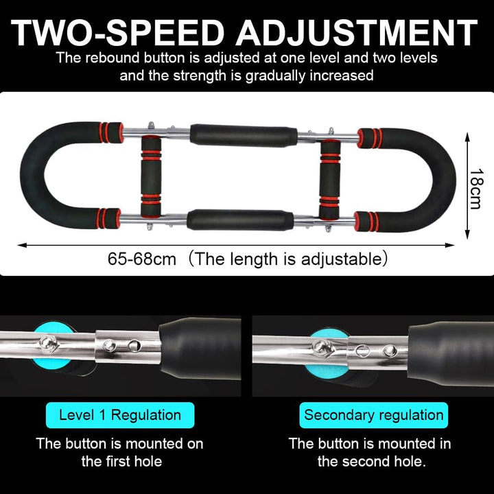 Twister Armtrainer für Männer, 40-100lb Verstellbare Power Twister Bar Brust-Expander, Tragbarer Bru