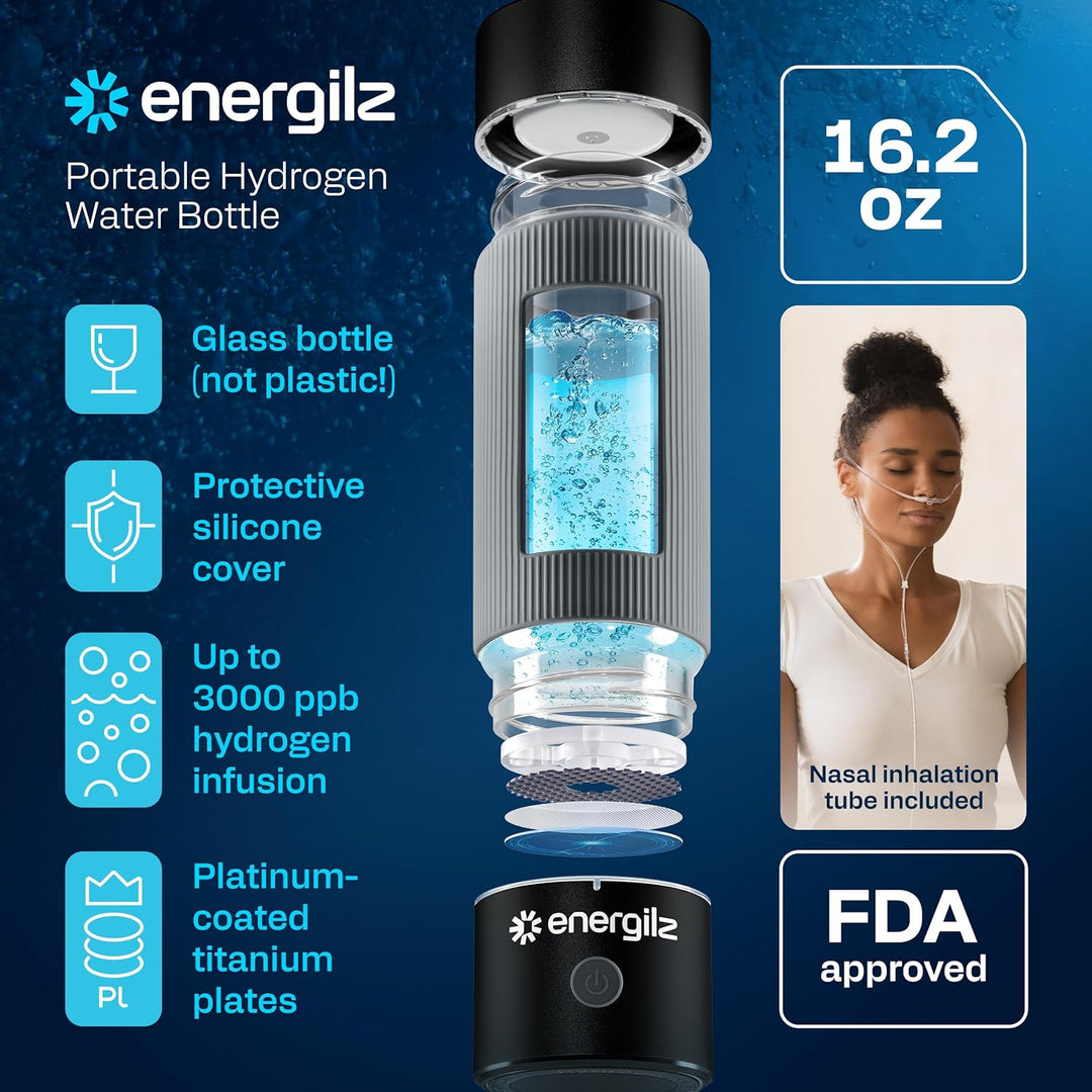 Wasserstoff-Wasserflasche, gross, 480 ml, Wasserstoff-Wasserflaschengenerator, 3000 ppb, Hydrogenato