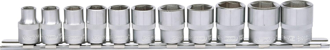 KS Tools 911.0608 3/8" CLASSIC Sechskant-Stecknuss-Satz, 11-tlg. 8-19mm
