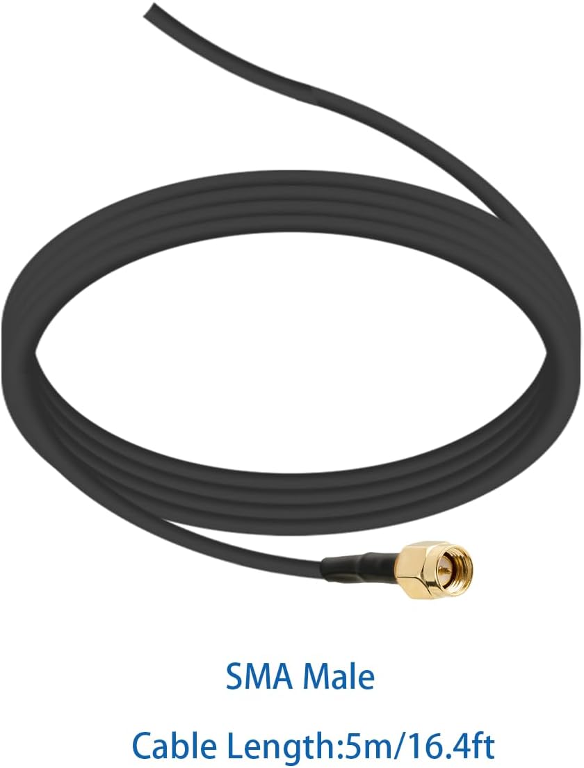 Vecys DAB DAB+ Car Antenna Shark Fin FM/AM Radio Antenna Signal Booster SMA to DIN Plug Connector Ca