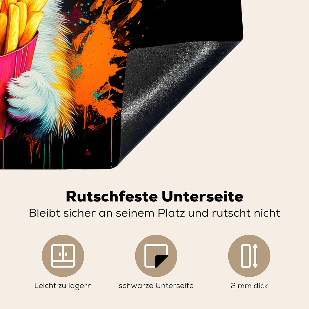Herdabdeckplatte 70x52 cm Einteilig Ceranfeld Abdeckplatte für Induktionsschutz Ceranfeldabdeckung V