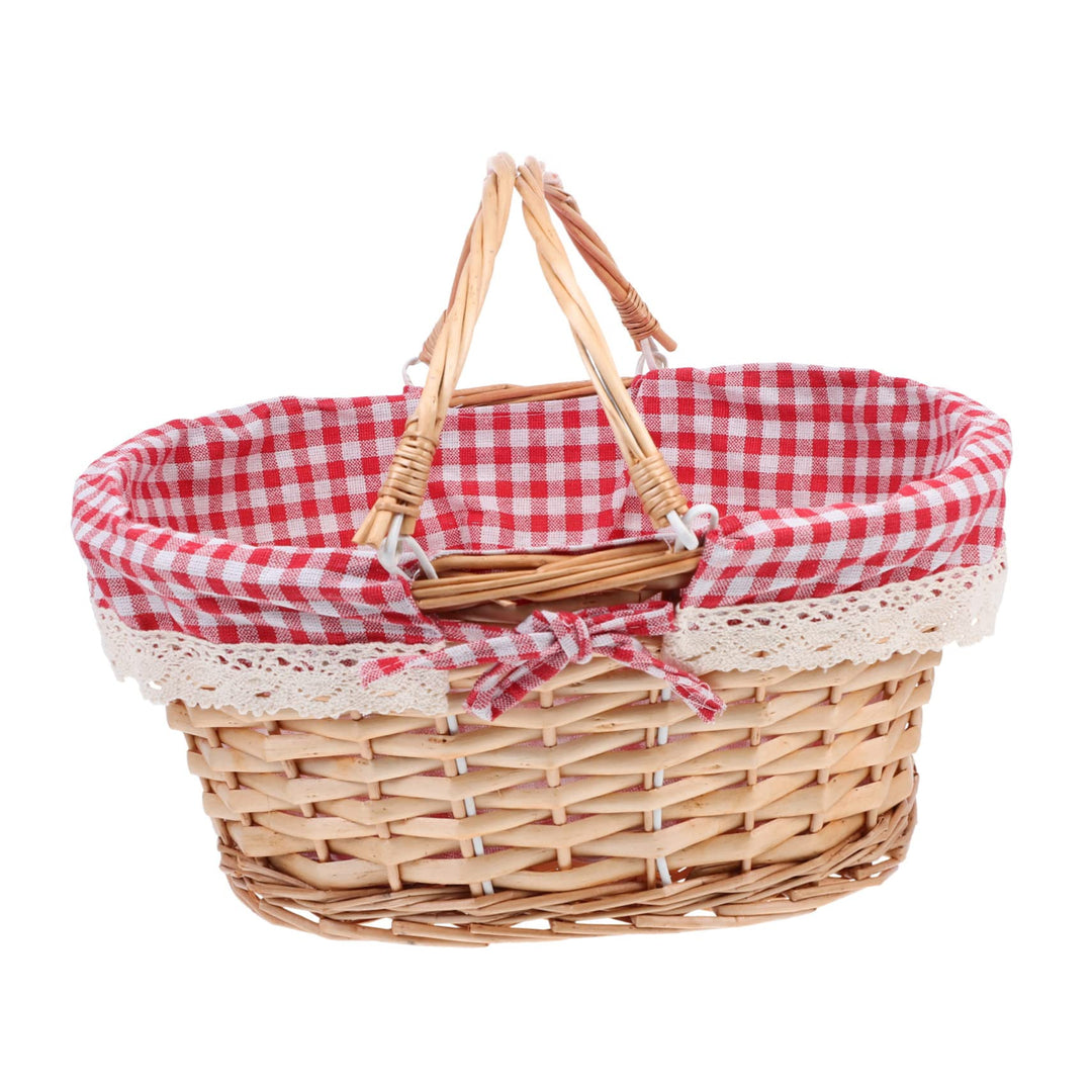 BESPORTBLE Picknickkorb Roter Korb Seegras Wäschekorb Aus Korbgeflecht Spielzeugkorb Für Hunde Klein