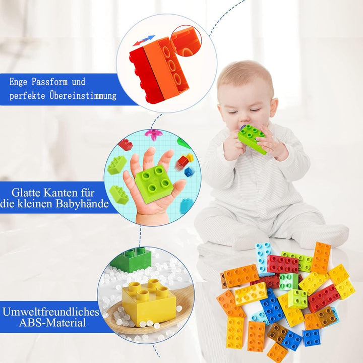 shineFinder Grossen bausteine Kompatibel mit duplo bausteine, Grossen bausteine Set, Bausteinen für