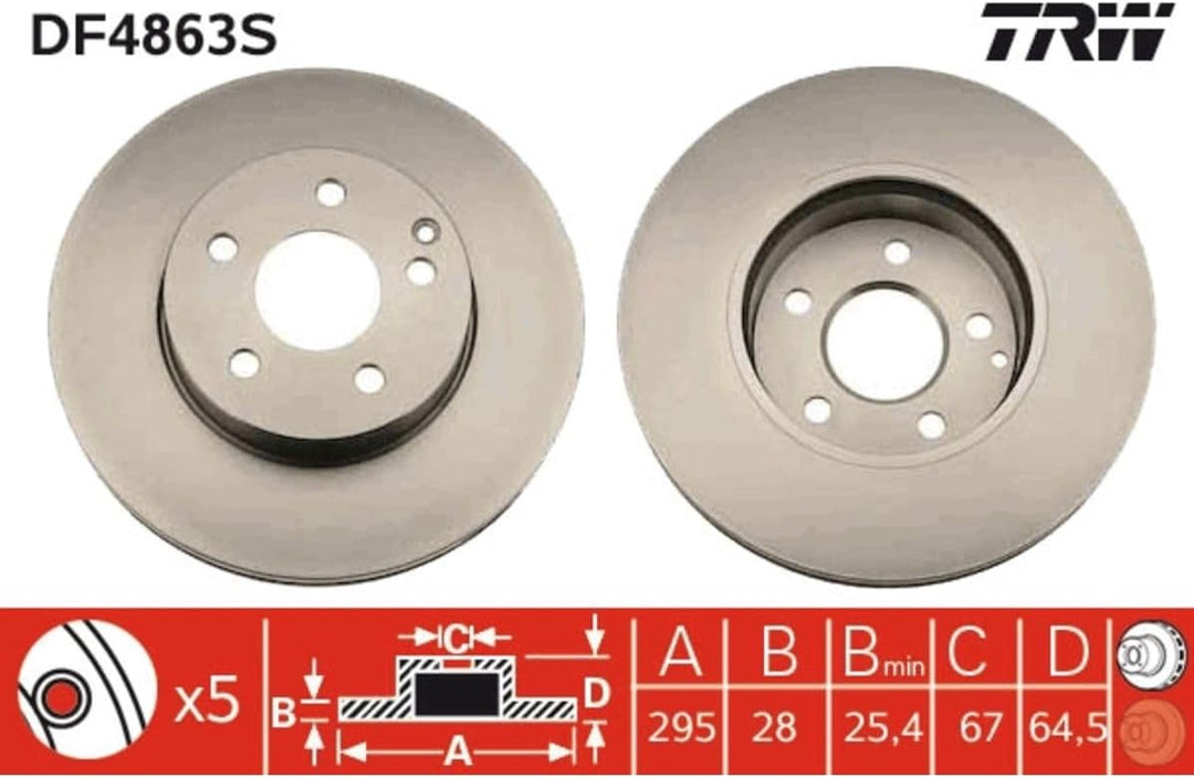 TRW DF4863S Bremsscheibe