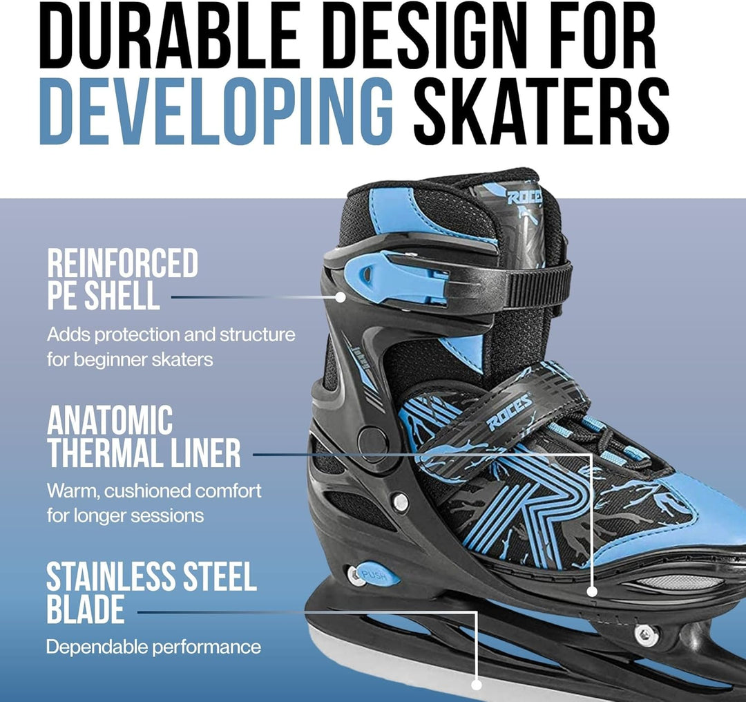 Roces Jungen Jokey Ice 3.0 Boy Schlittschuh 26-29 black-astro blue, 26-29 black-astro blue