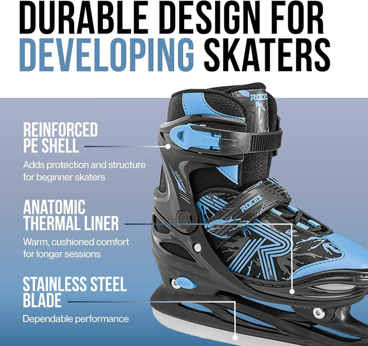 Roces Jungen Jokey Ice 3.0 Boy Schlittschuh 26-29 black-astro blue, 26-29 black-astro blue