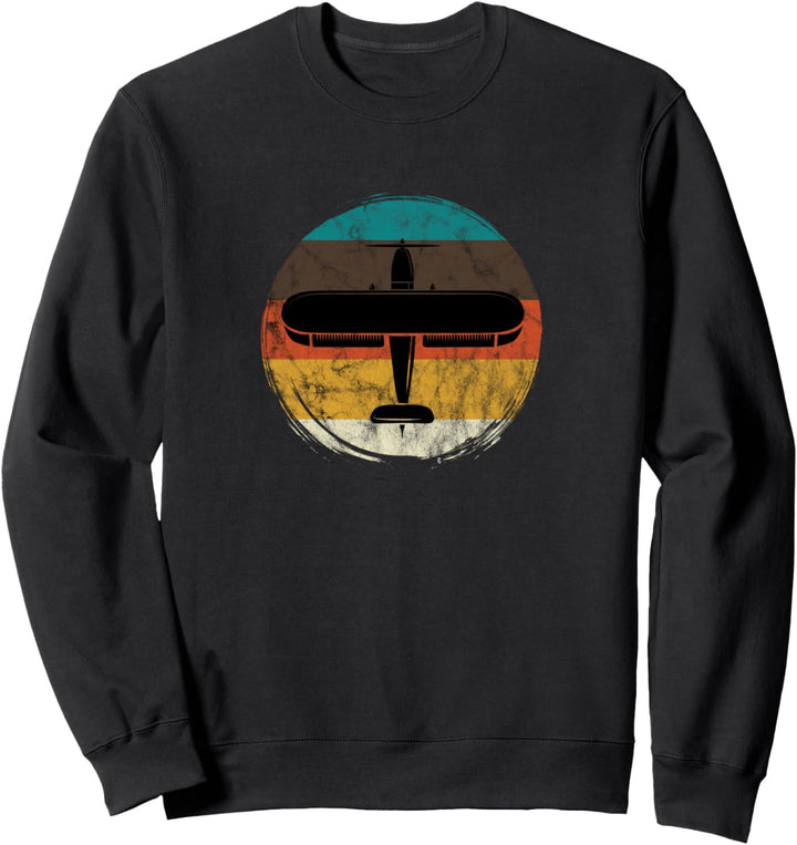 Flugzeug Retro Vintage Fliegen Flugsport Flughafen Sweatshirt