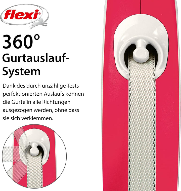flexi® Comfort M Gurt 5 m rot, Roll-Leine für Hunde bis 25 kg rot M: 5m (max. 25kg), rot M: 5m (max.