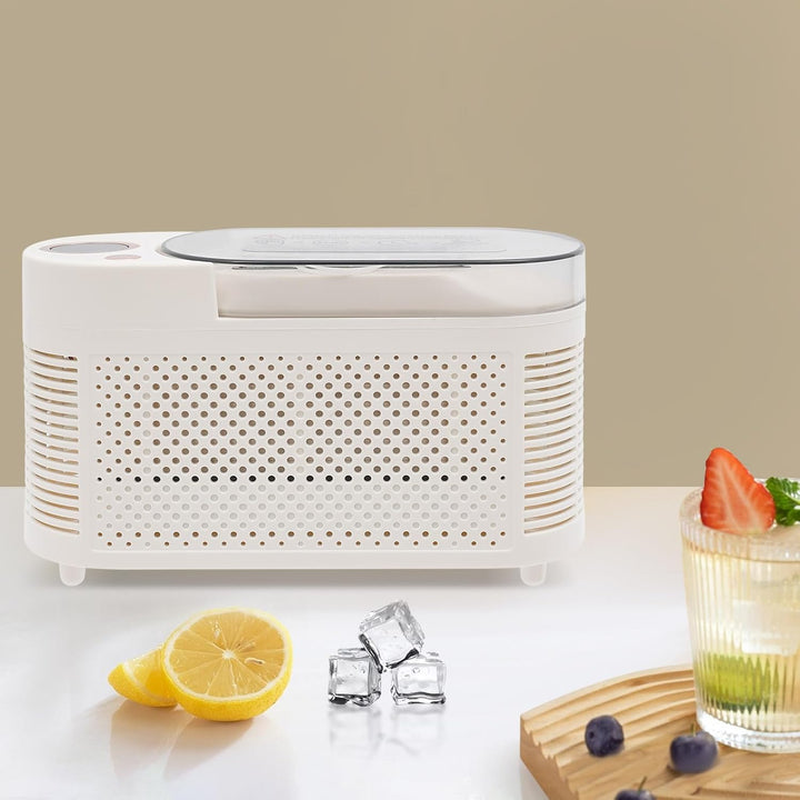 Eiswürfelmaschine Klein Tragbar, 8 Eiswürfel in 10 Min, Eiswürfelbereiter mit 12V Auto & 230V Adapte